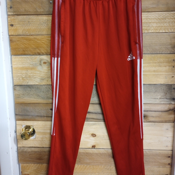 adidas Other - Adidas Men's Aeroready Primegreen Elastic Waist Football Soccer Red Track Pants